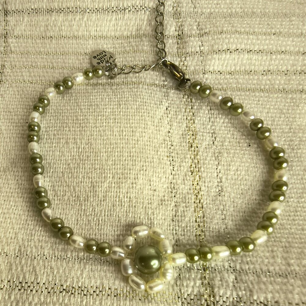 Made With Love Rice Pearl Ankle Bracelet